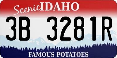 ID license plate 3B3281R