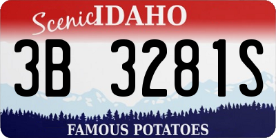 ID license plate 3B3281S