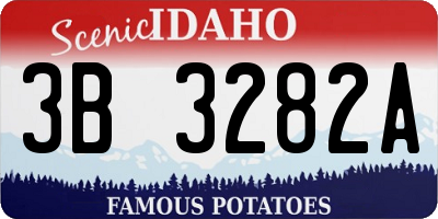 ID license plate 3B3282A