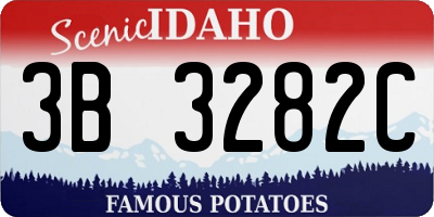 ID license plate 3B3282C