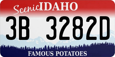 ID license plate 3B3282D