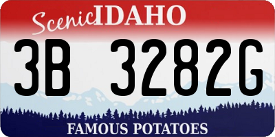 ID license plate 3B3282G