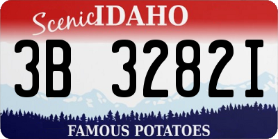 ID license plate 3B3282I