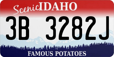 ID license plate 3B3282J