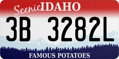 ID license plate 3B3282L