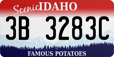 ID license plate 3B3283C