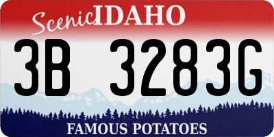 ID license plate 3B3283G