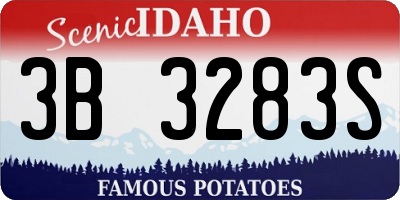 ID license plate 3B3283S