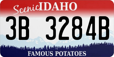 ID license plate 3B3284B