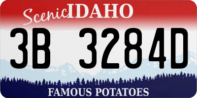 ID license plate 3B3284D