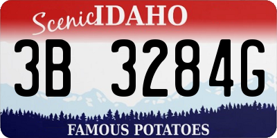 ID license plate 3B3284G