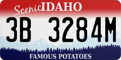ID license plate 3B3284M