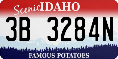 ID license plate 3B3284N