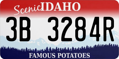 ID license plate 3B3284R
