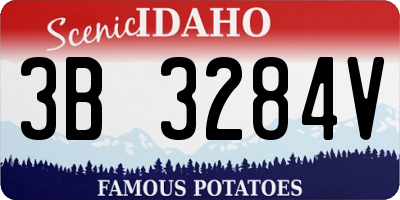 ID license plate 3B3284V