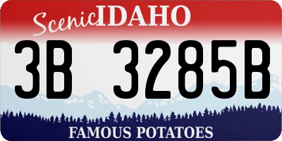 ID license plate 3B3285B