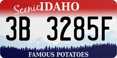 ID license plate 3B3285F