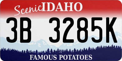 ID license plate 3B3285K