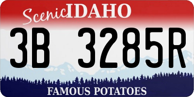 ID license plate 3B3285R