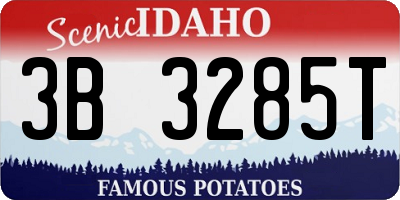 ID license plate 3B3285T