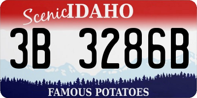ID license plate 3B3286B