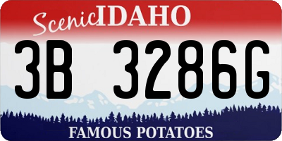 ID license plate 3B3286G