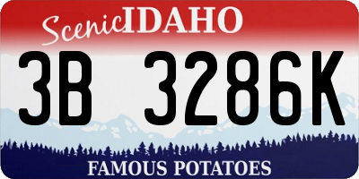 ID license plate 3B3286K