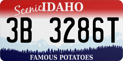 ID license plate 3B3286T