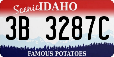 ID license plate 3B3287C