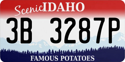 ID license plate 3B3287P