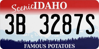 ID license plate 3B3287S