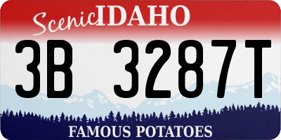ID license plate 3B3287T