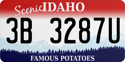 ID license plate 3B3287U