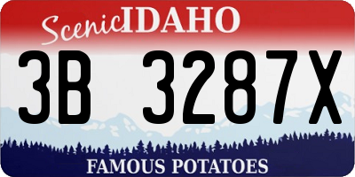 ID license plate 3B3287X