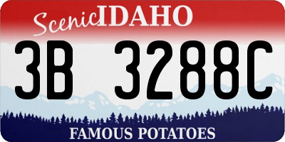 ID license plate 3B3288C