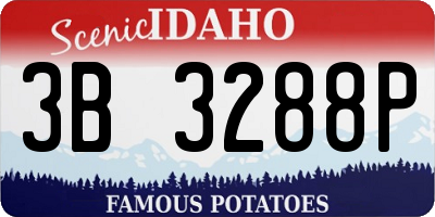 ID license plate 3B3288P