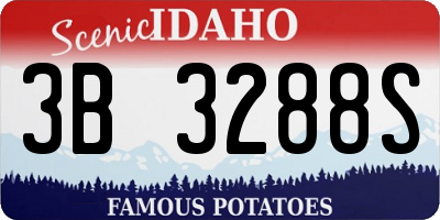 ID license plate 3B3288S