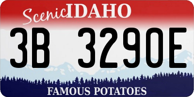 ID license plate 3B3290E