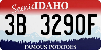 ID license plate 3B3290F