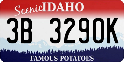 ID license plate 3B3290K