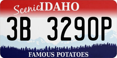 ID license plate 3B3290P