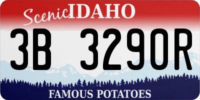 ID license plate 3B3290R