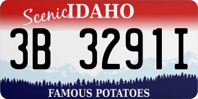 ID license plate 3B3291I