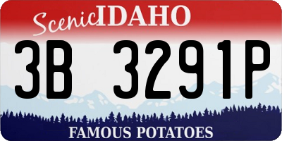 ID license plate 3B3291P