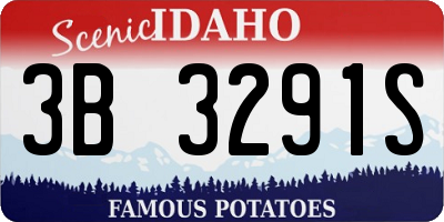 ID license plate 3B3291S