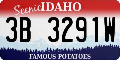 ID license plate 3B3291W