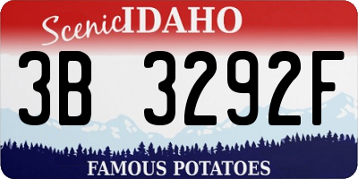 ID license plate 3B3292F