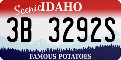 ID license plate 3B3292S
