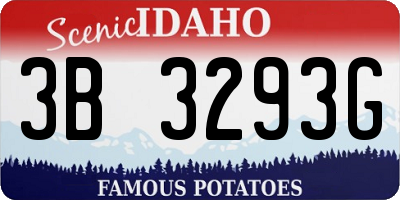 ID license plate 3B3293G