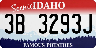 ID license plate 3B3293J